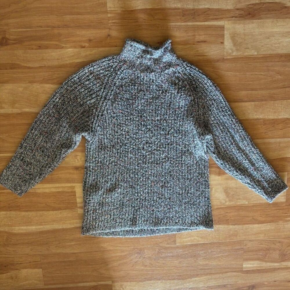 Vintage Forenza Confetti Tweed Chunky Knit roll neck Turtleneck Sweater M